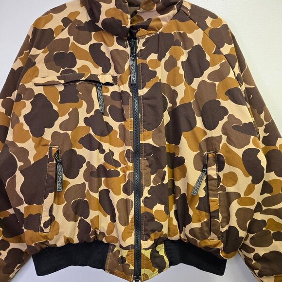 Vintage Field & Stream Camouflage Hunting Jacket Frog Skin Camo Brown Tan  Size - Picture 2 of 14